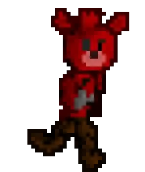Foxy pixel art running animation